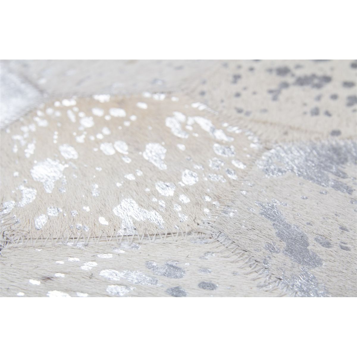 Pouf Hocker Spark 210 grau silber 45x45cm Bild 3