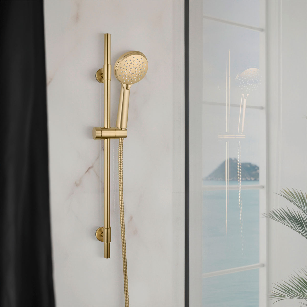 Wenko Young Line Brauseset 66cm EDS gold matt Bild 2