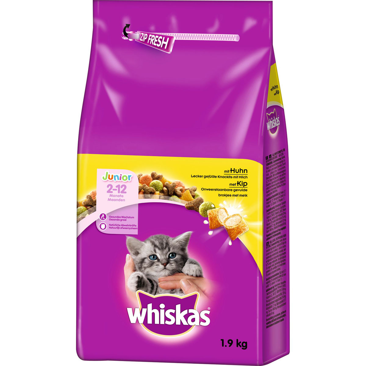 Whiskas  Trocken Junior mit Huhn 1,9kg