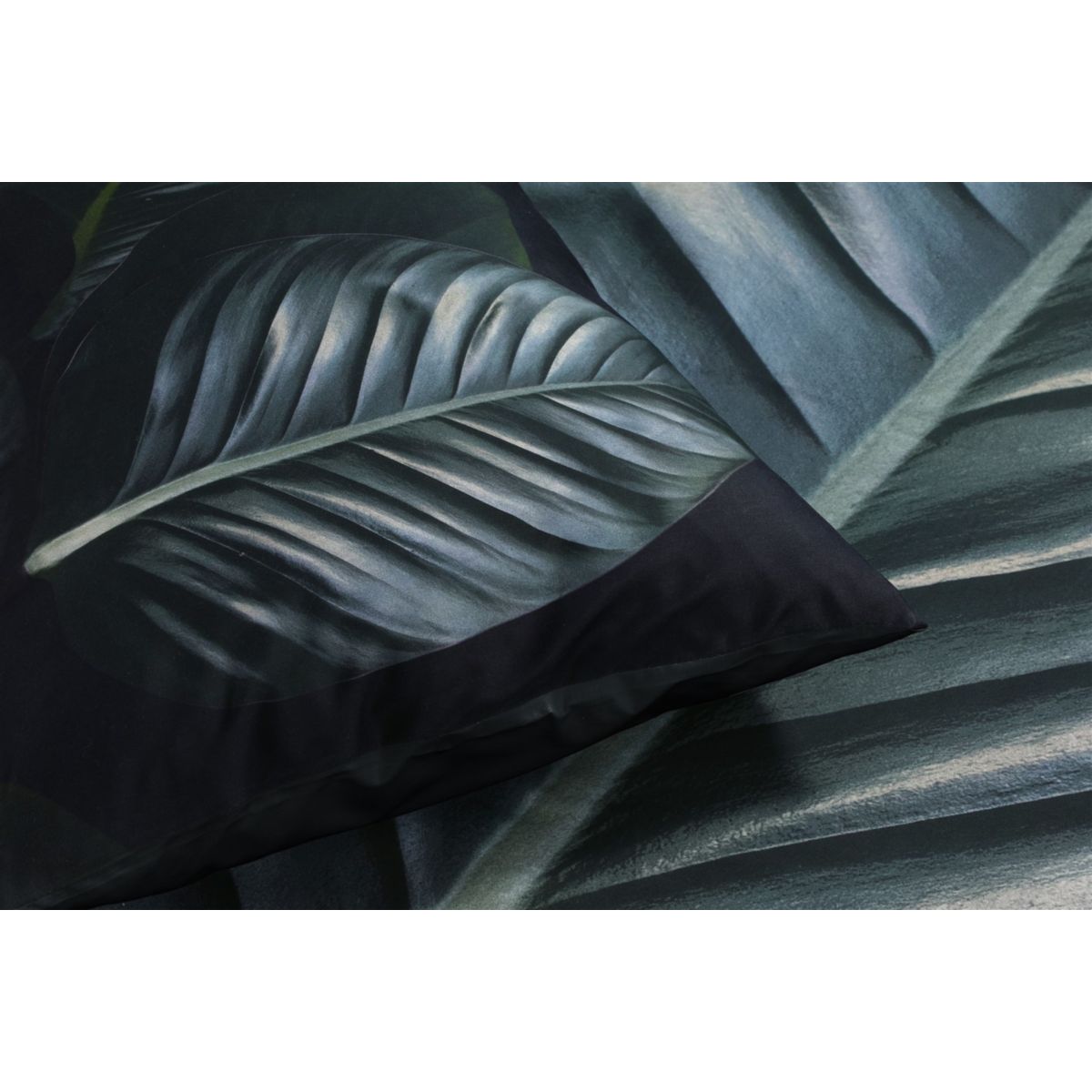 Bettwäsche Tropical 125-DE Schwarz / Grün 155cm x 220cm / 80cm x 80cm Bild 4