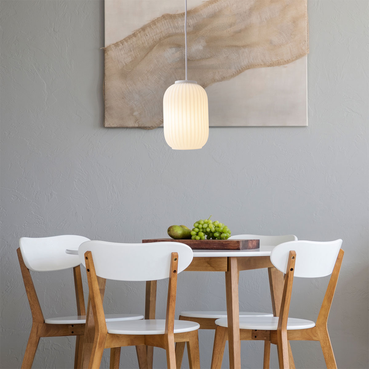 näve Hängeleuchte Geneva 14 x 20 cm weiß Bild 2