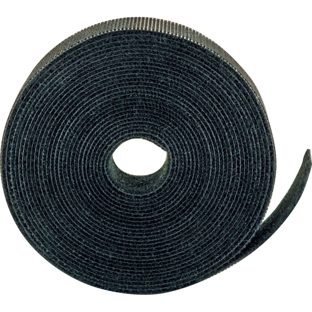 Klettband Rolle schwarz/3m