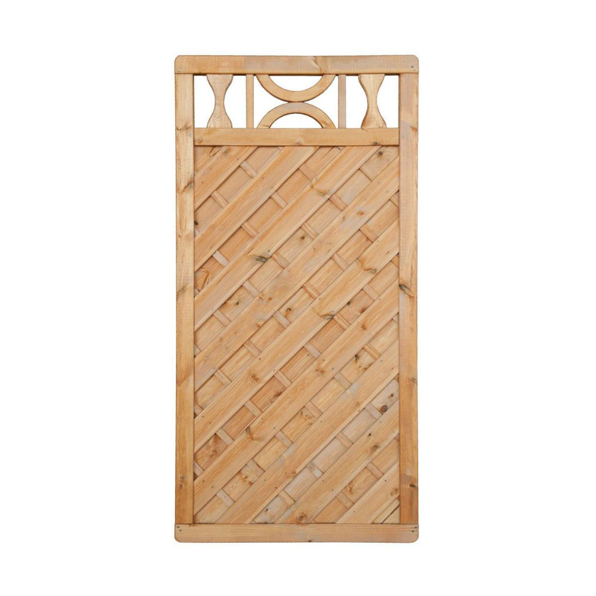 Zaunteil Ornament geölt 90 x 180 cm Bild 1