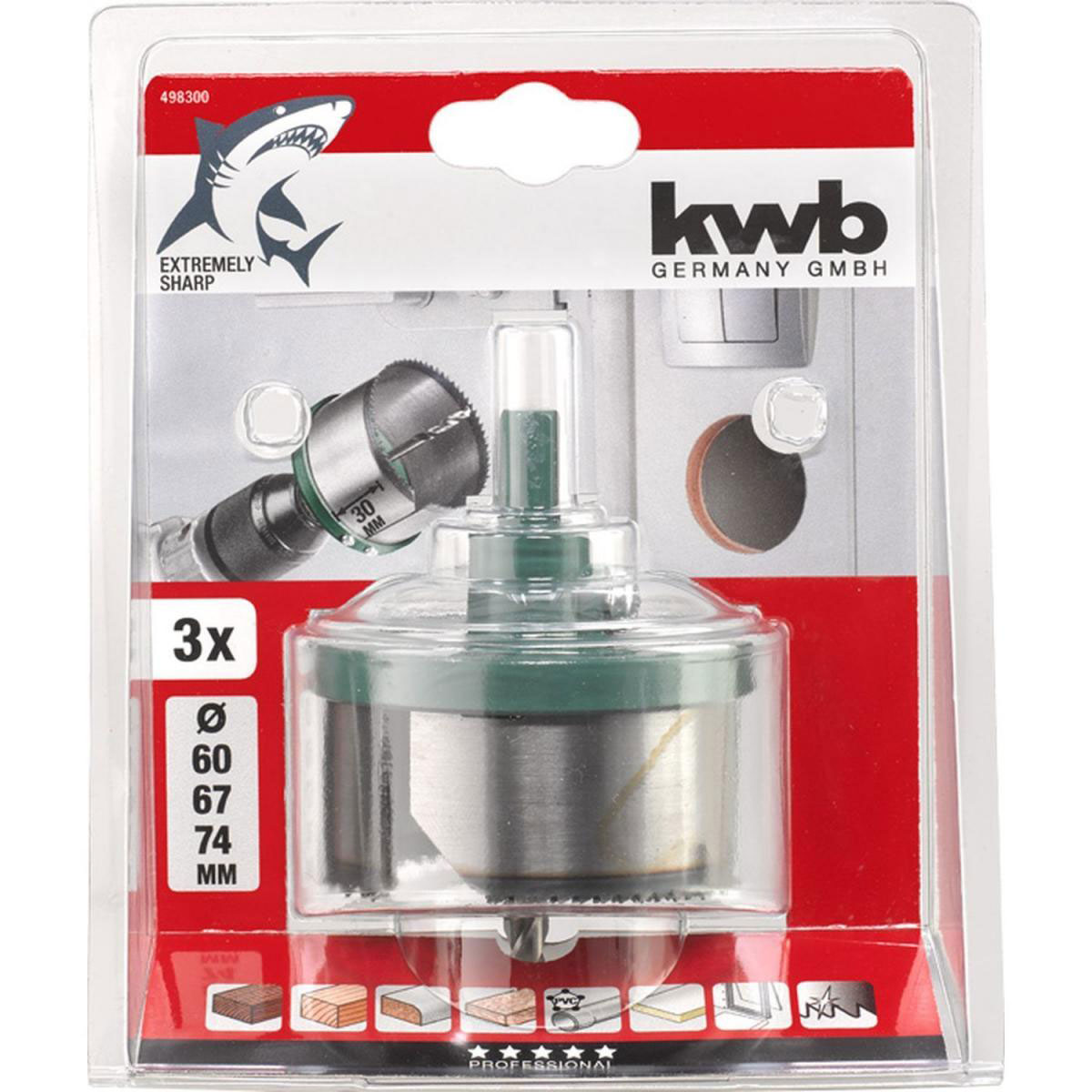 kwb  Mehrkranzlochsäge 3 teilig Bild 2