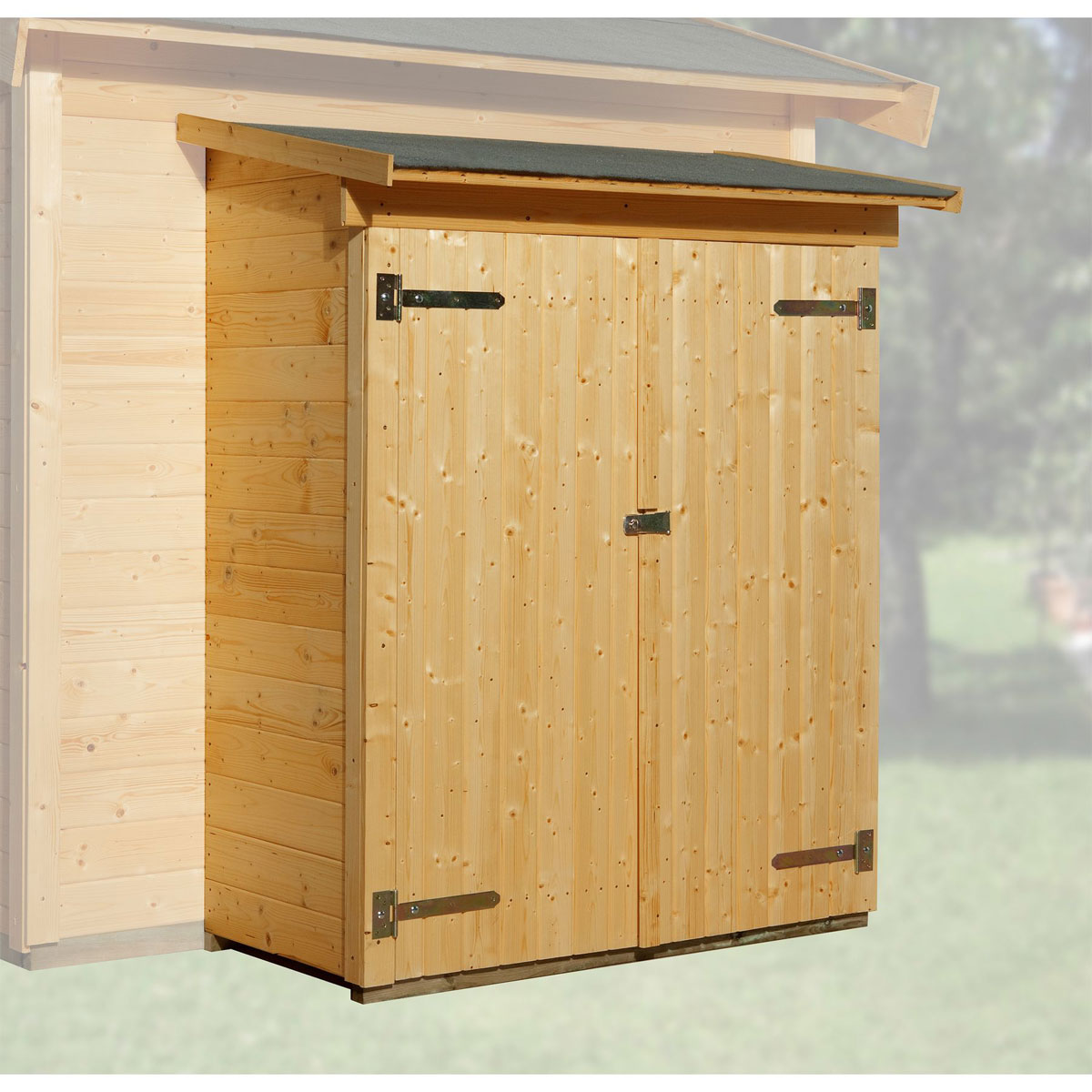 Weka Anbauschrank für Gartenhaus 19/21 mm lasiert