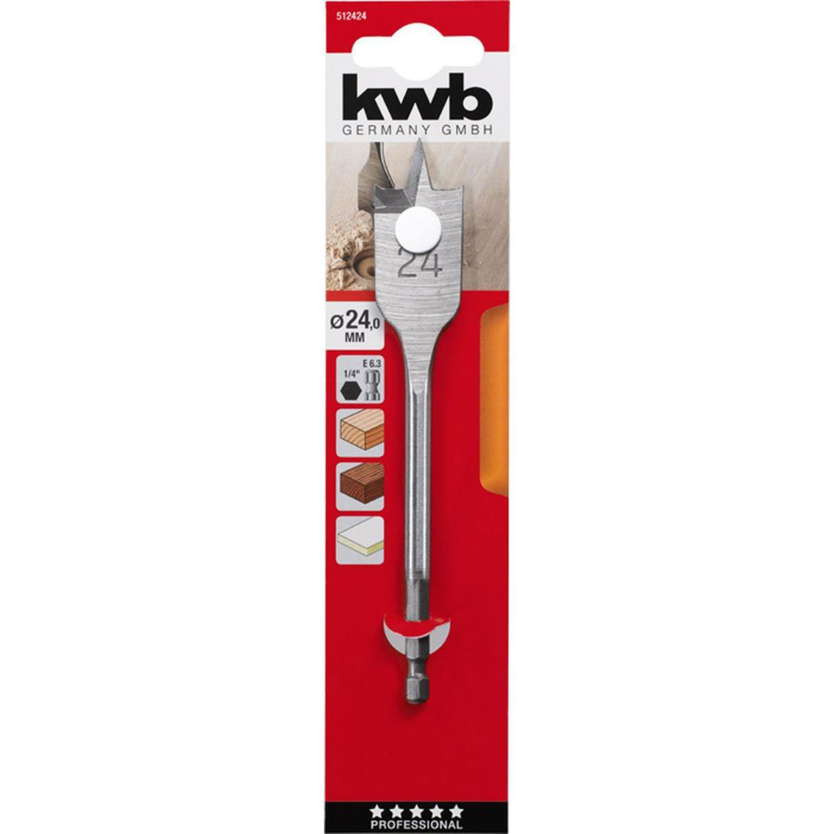 kwb  Flachfräsbohrer Durchmesser 24 mm Bild 2