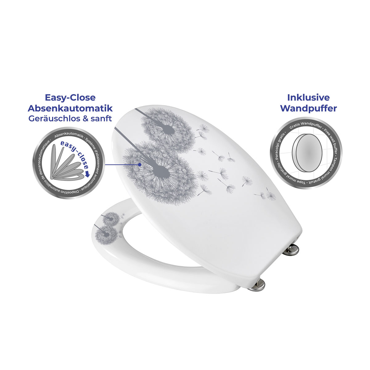 Wenko  Premium WC-Sitz Astera aus antibakteriellem Duroplast mit Absenkautomatik Bild 7