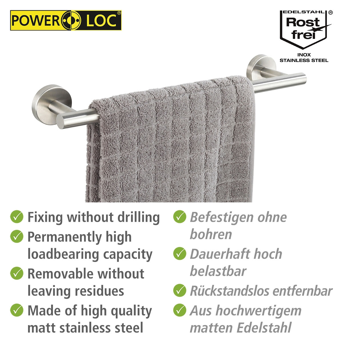 Wenko Badetuchstange Bosio matt 40 cm Bild 3