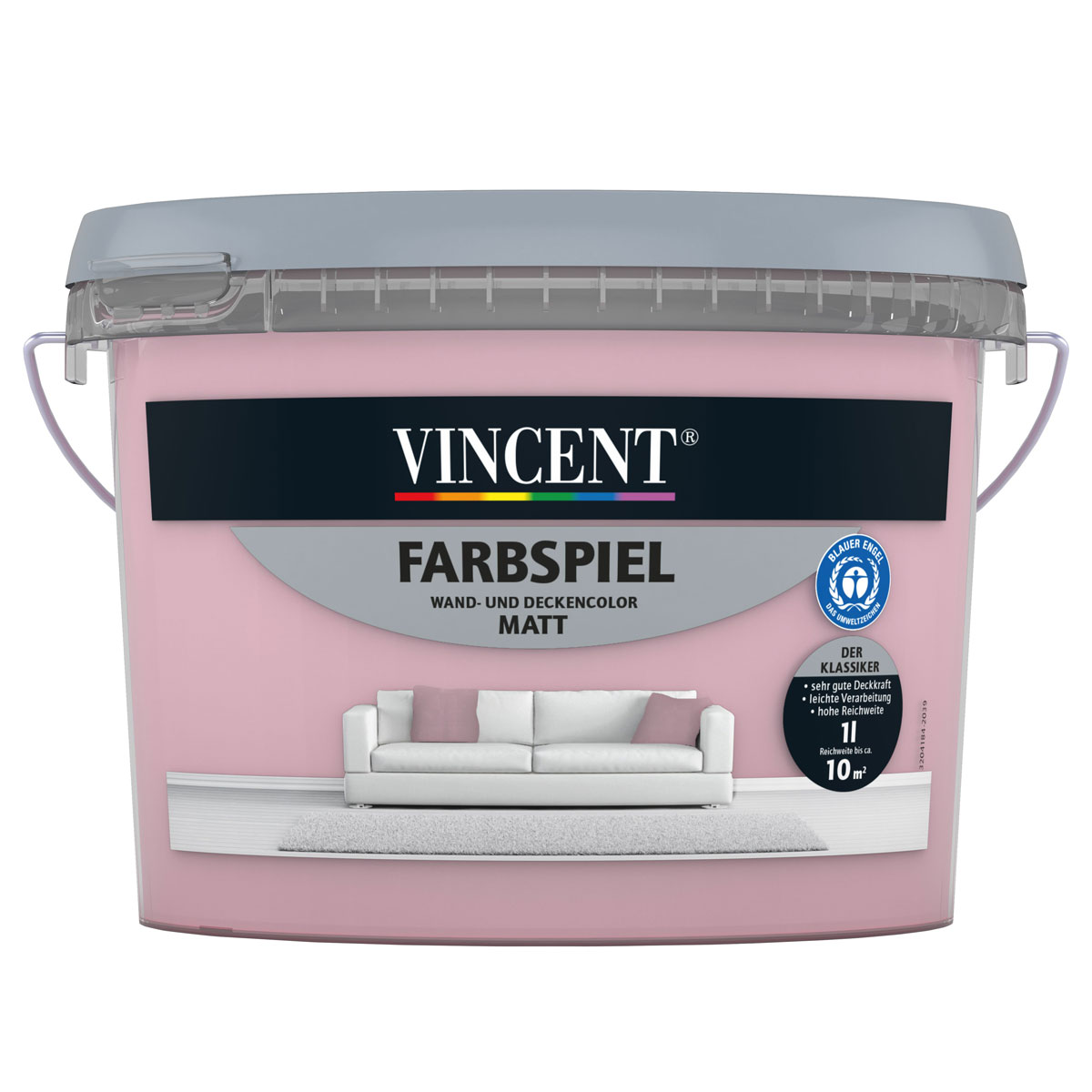 Vincent Farbspiel Zartes Rosa matt 1 L