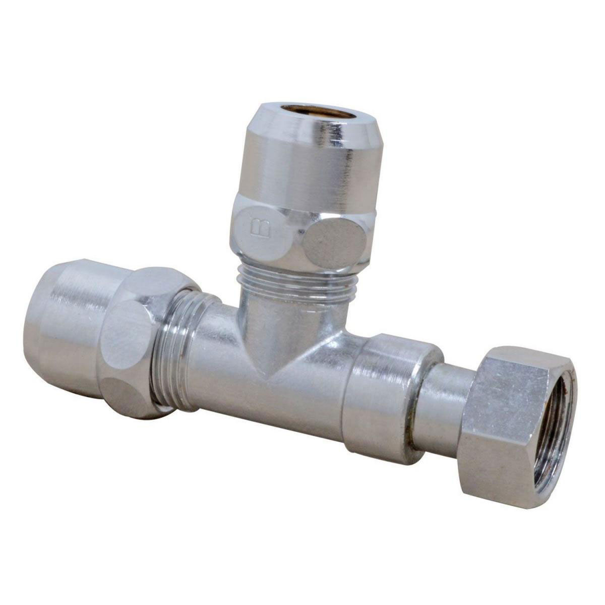 Kirchhoff T-Verschraubung 3/8" IG x 10 x10 mm verchromt