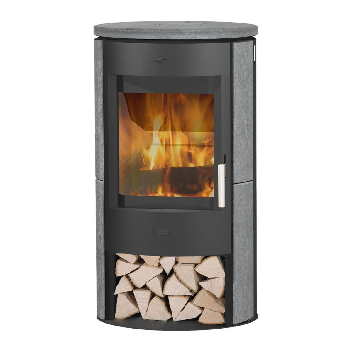 Fireplace Zaria Speckstein schwarz
