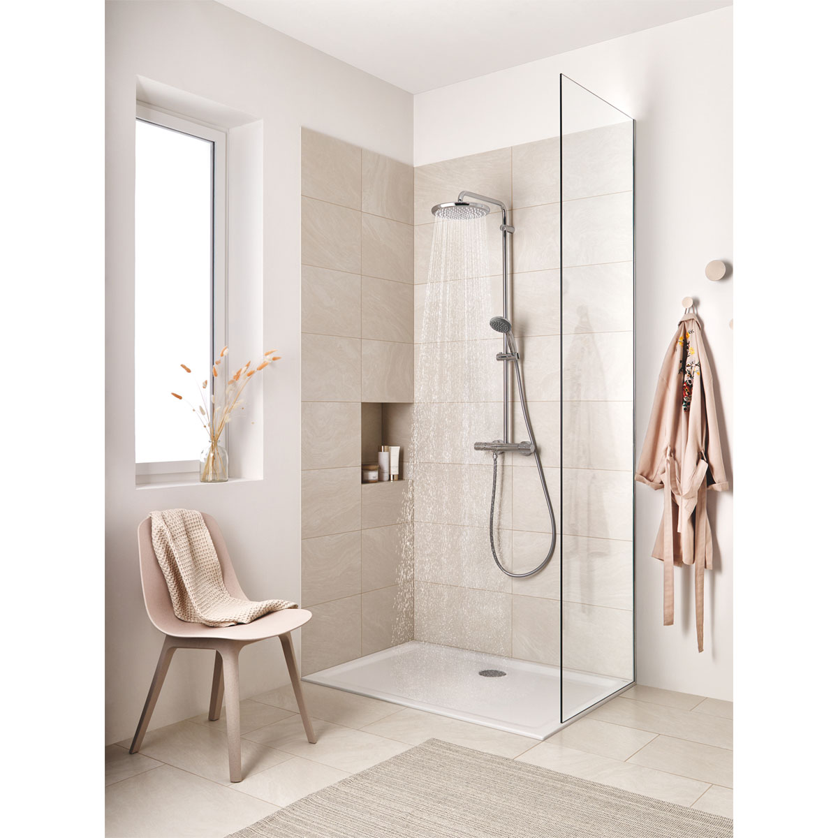 Grohe Duschsystem Vitalio Start System 250 silber 3 Strahlarten Bild 4