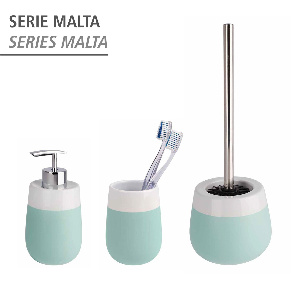 Wenko Seifenspender Malta mint/weiß 290 ml Bild 4