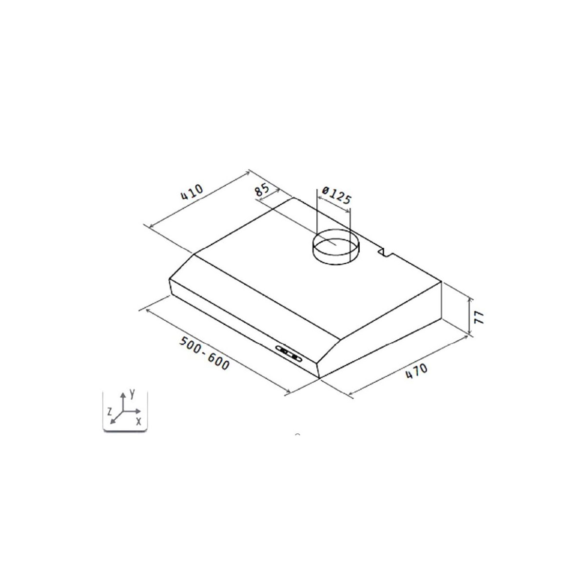 Respekta Suna Unterbauhaube DH540IXL 50 cm Edelstahl Bild 7