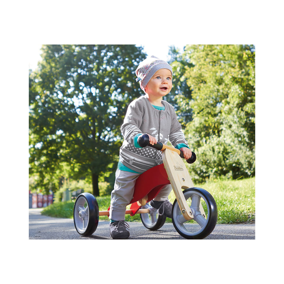 Pinolino Mini-Laufdreirad Charlie, rot/natur Bild 6
