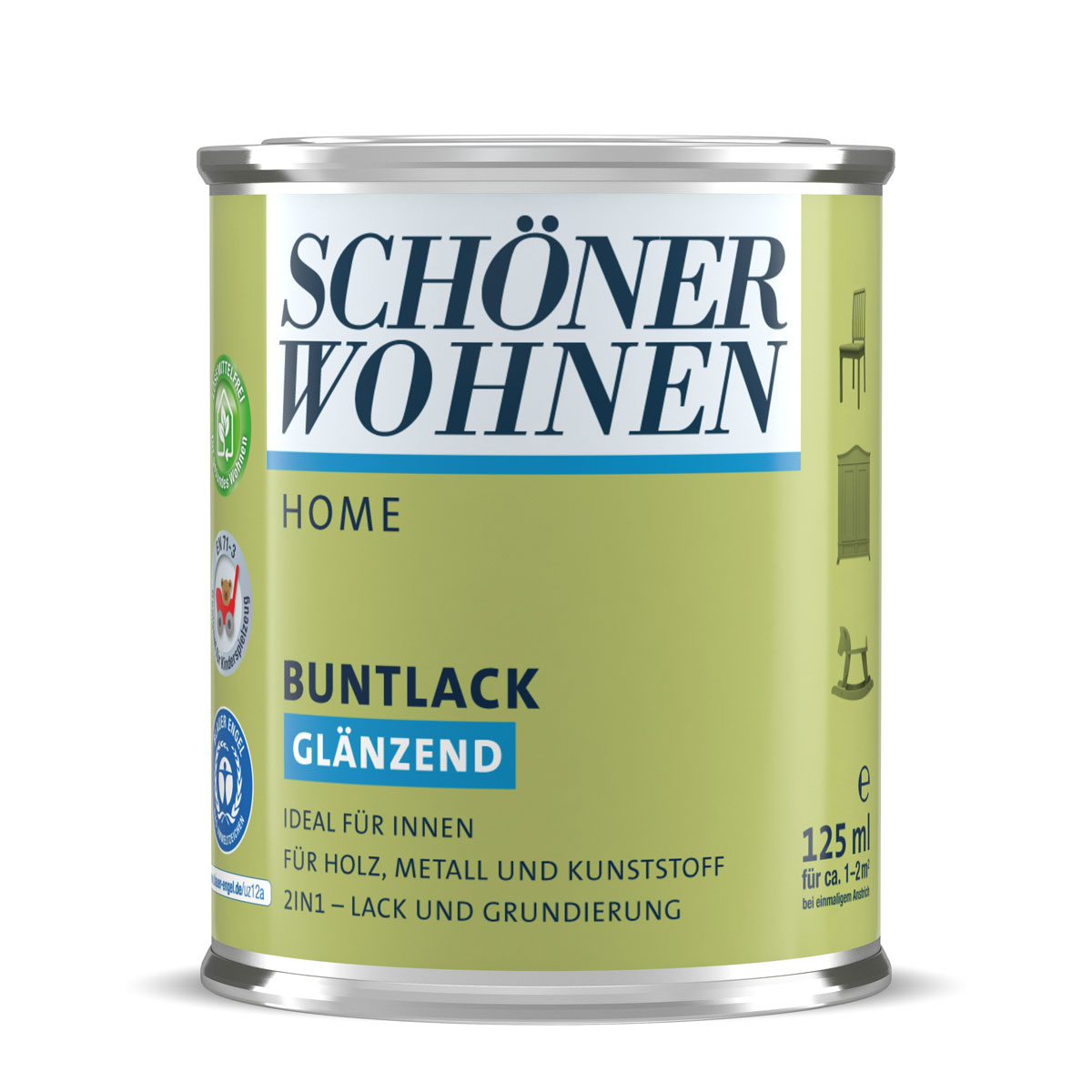 Schöner Wohnen Farbe Buntlack Home petrolgrün glänzend 125 ml