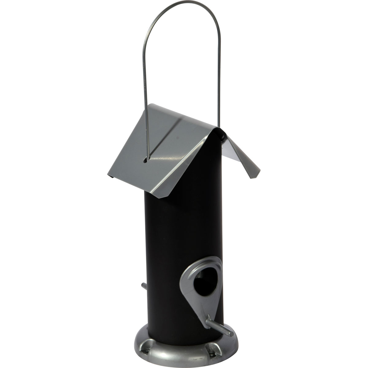 dobar Futterspender 11 x 23 x 11 cm schwarz/silber