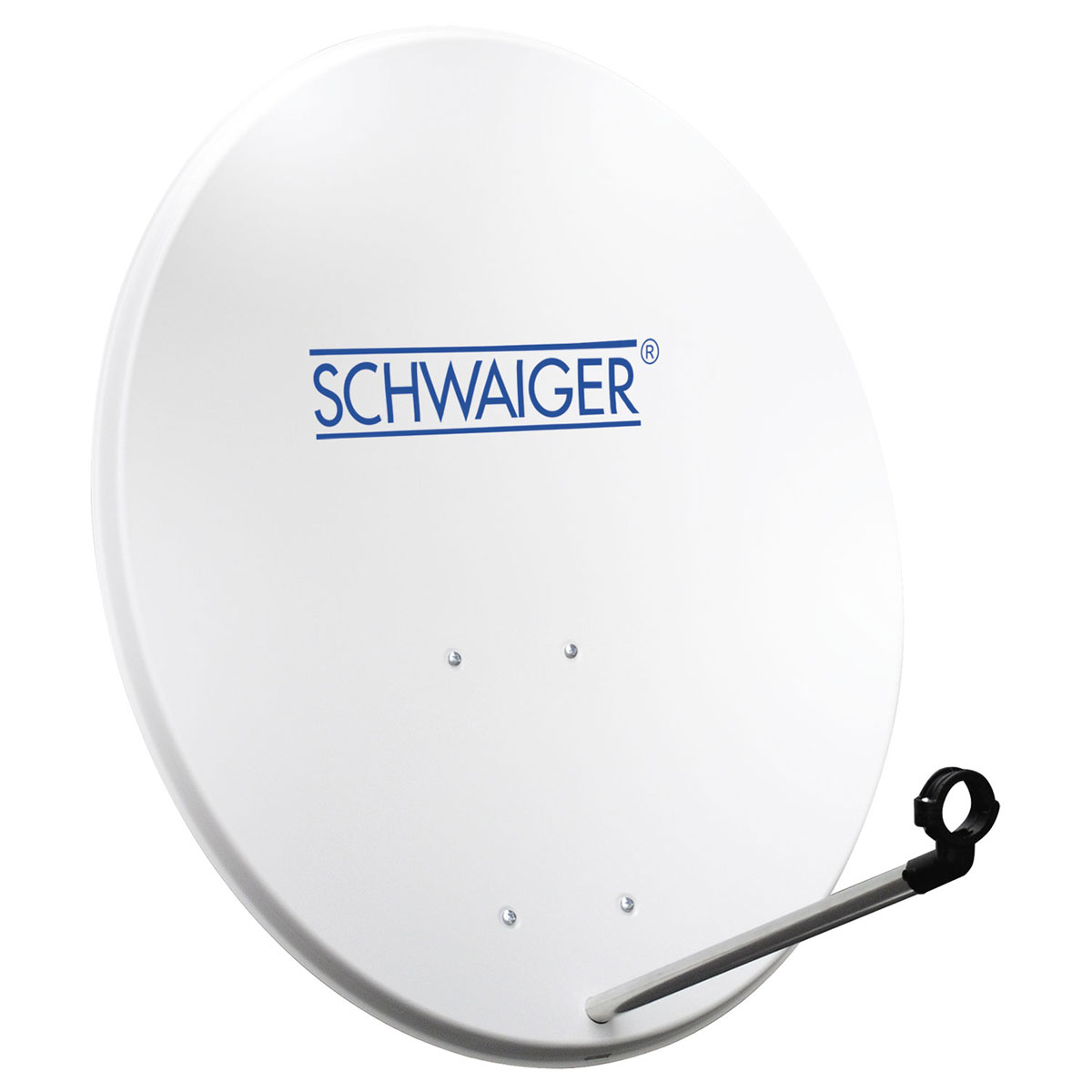 Schwaiger Satellitenschüssel mit Logo 80 cm Stahl weiß Bild 2