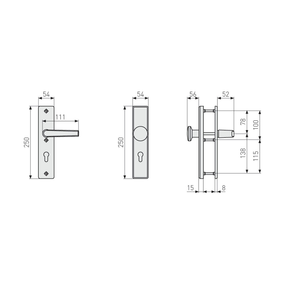 Abus Schutzbeschlag KLN 314 F1 einseitig Bild 4