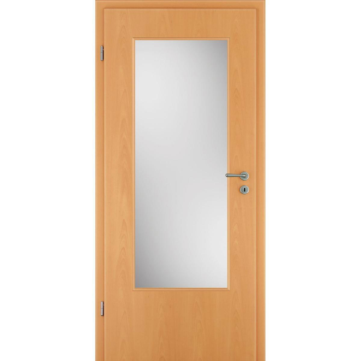 Borne Zimmertür CPL Buche mit Lichtausschnitt 73,5 x 198,5 cm DIN links