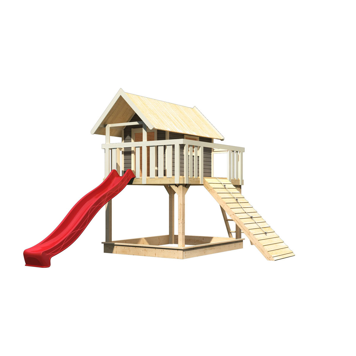 Karibu Fidel inklusive . Rampe terragrau Rutsche rot Bild 4