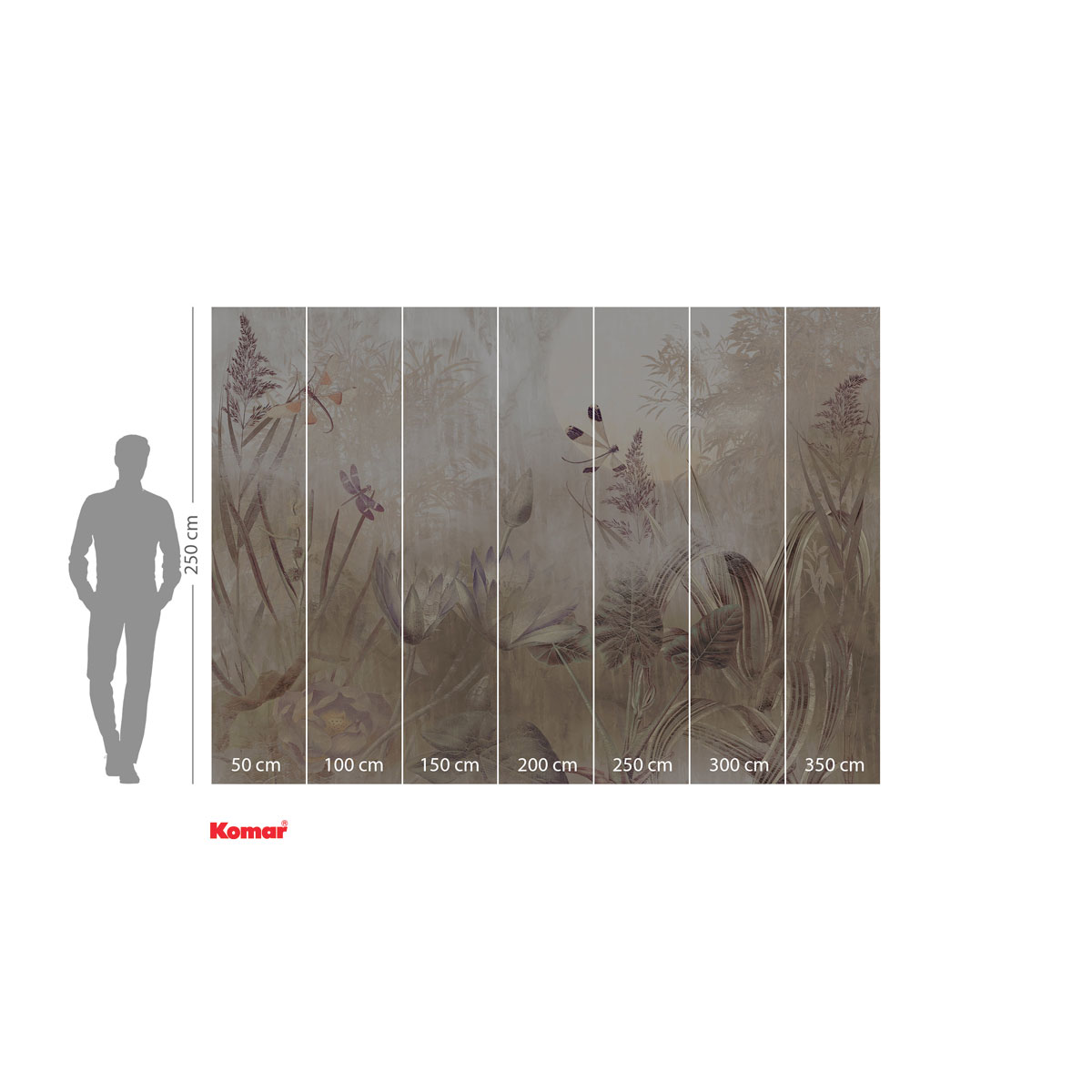 Komar  Vlies Fototapete Dragonfly Pond 350x250 cm Bild 3