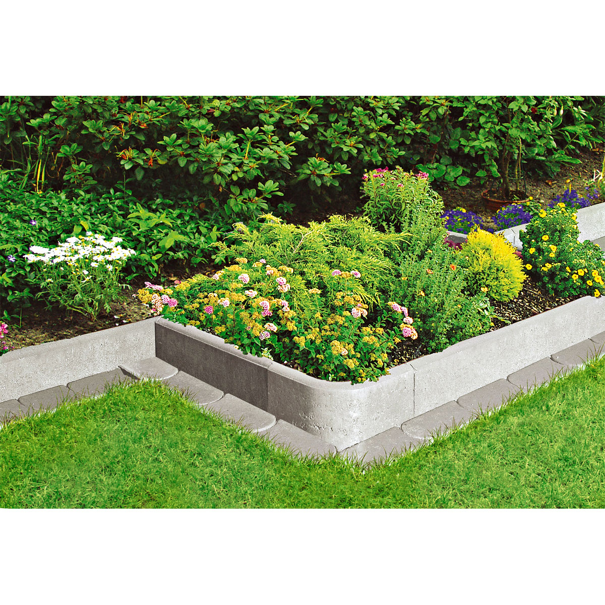 Lusit  Randstein Rasenbord grau 100 x 25 x 5 cm Bild 2