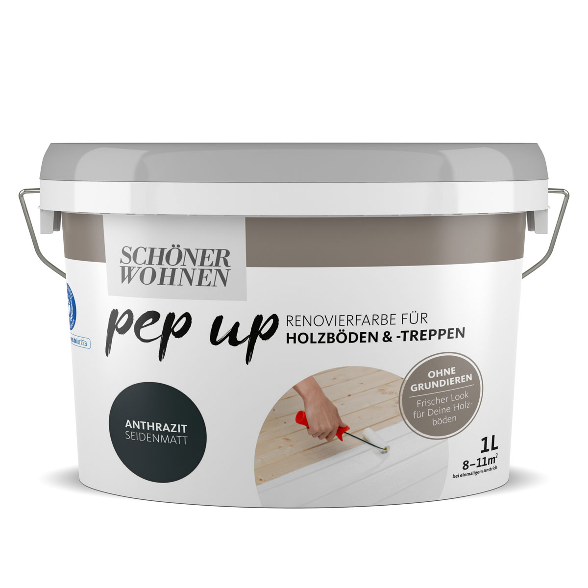 Schöner Wohnen Farbe pep up Holzböden und -treppen anthrazit 1 L Bild 1