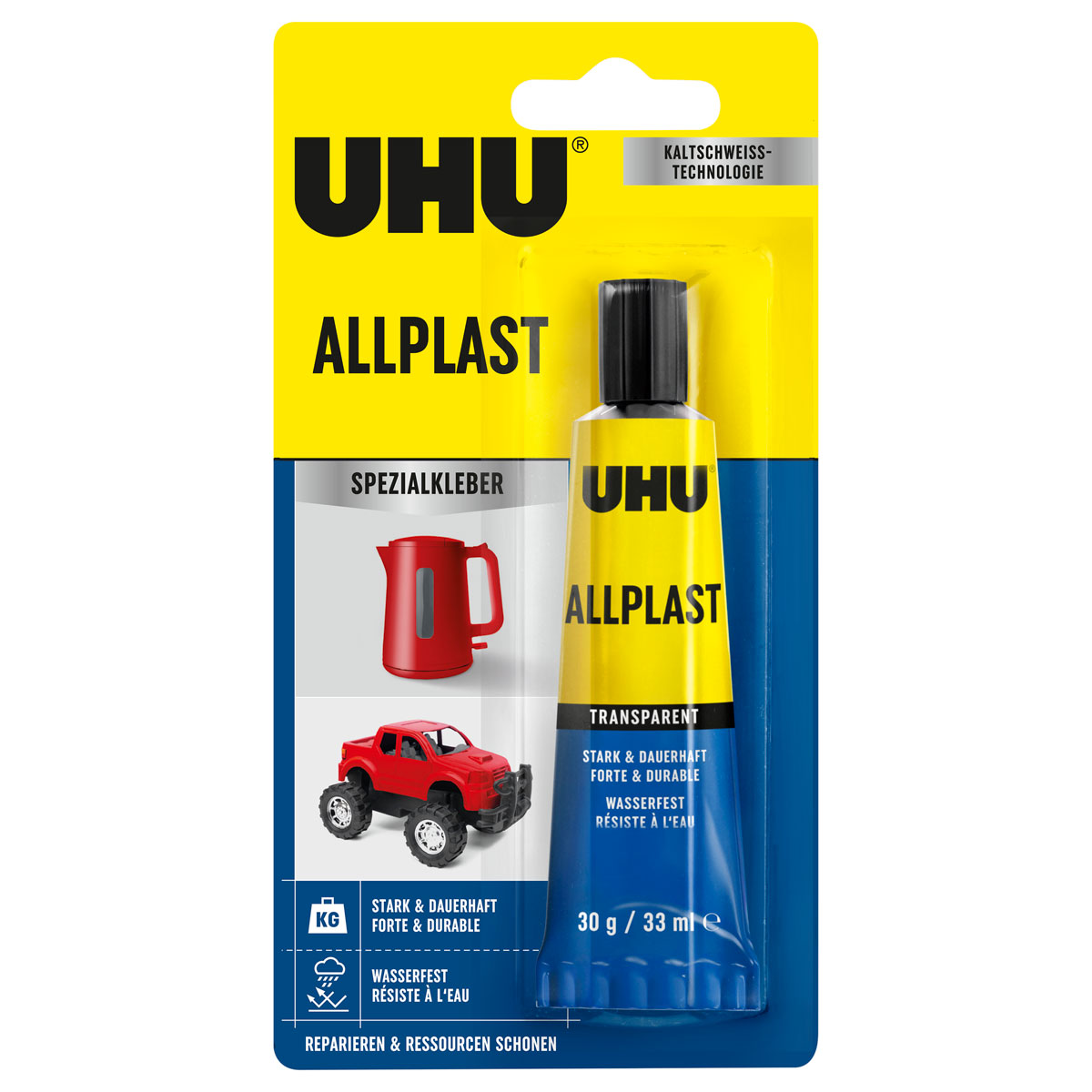 UHU ALLPLAST Kraftvoller Universalkleber für Kunststoffe