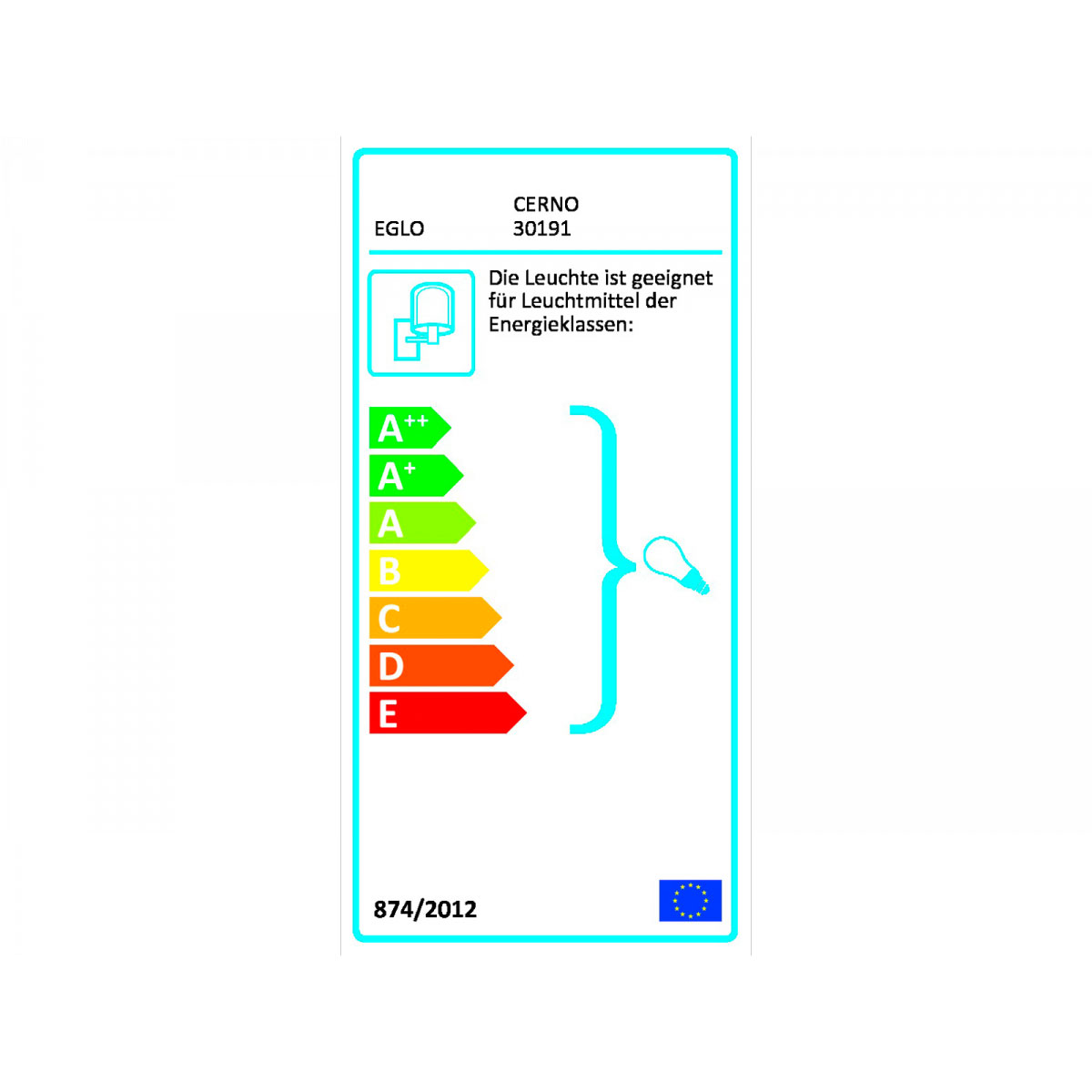 Eglo Außenwandleuchte Cerno silber Bild 2