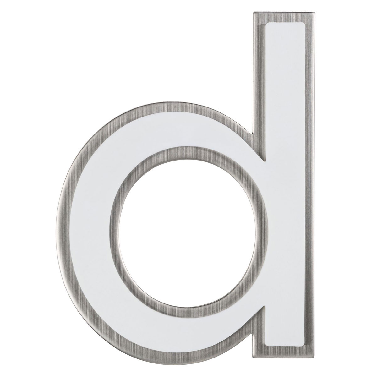 Alpertec Hausnummer d nachtleuchtend Edelstahl satiniert