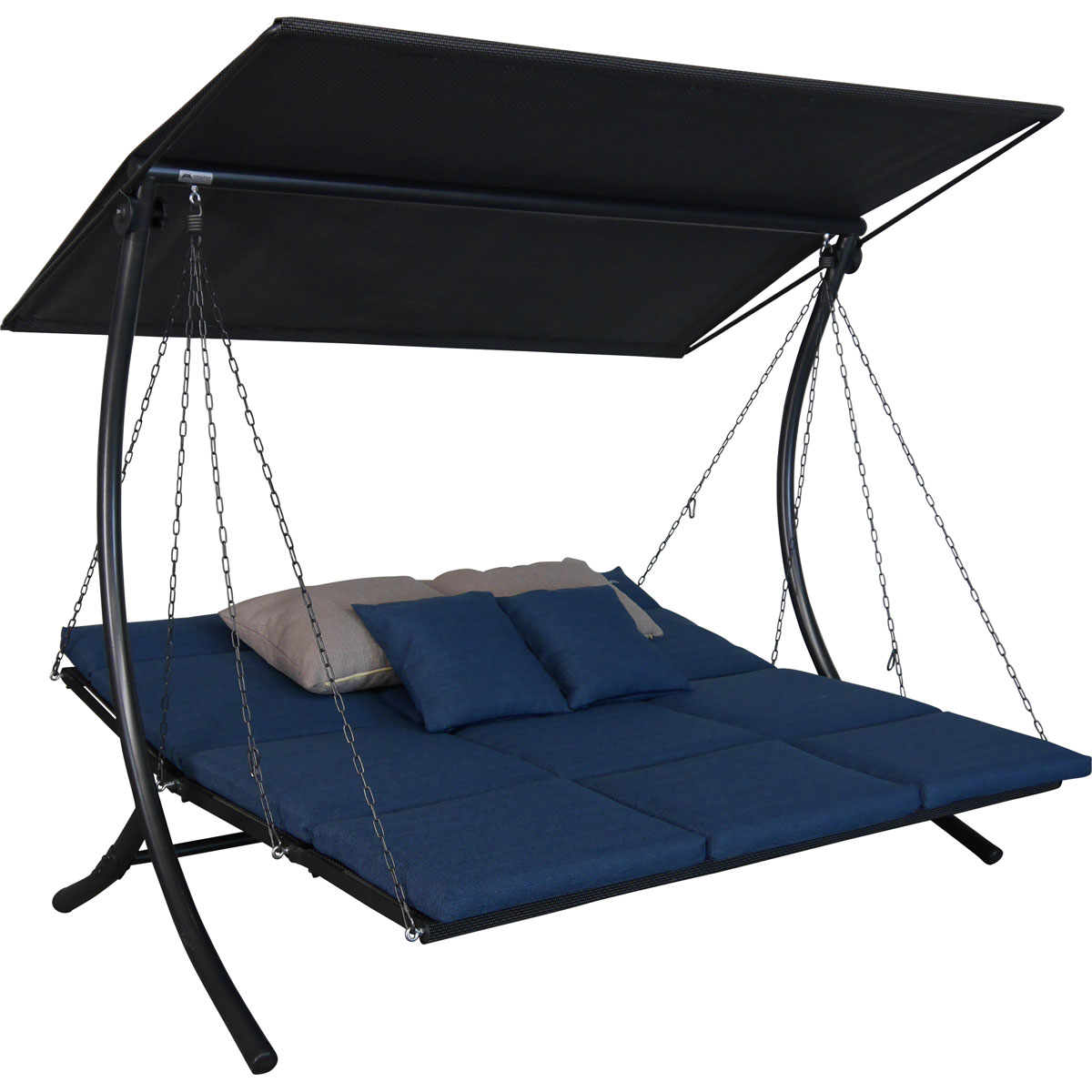 Angerer Freizeitmöbel GmbH Hollywoodschaukel Swing 3-Sitzer Smart denim Bild 3