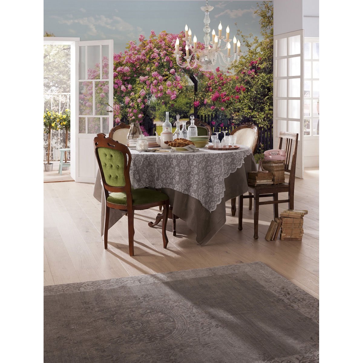 Komar  Papier Fototapete Rose Garden 368x254 cm