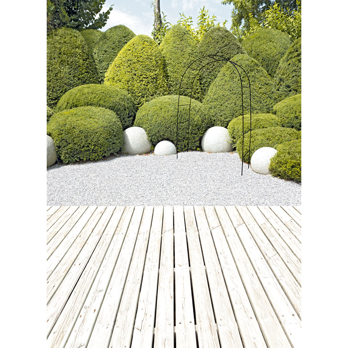 Wingart Rosenbogen 240 x 140 x 38 cm schwarz pulverbeschichtet Bild 3