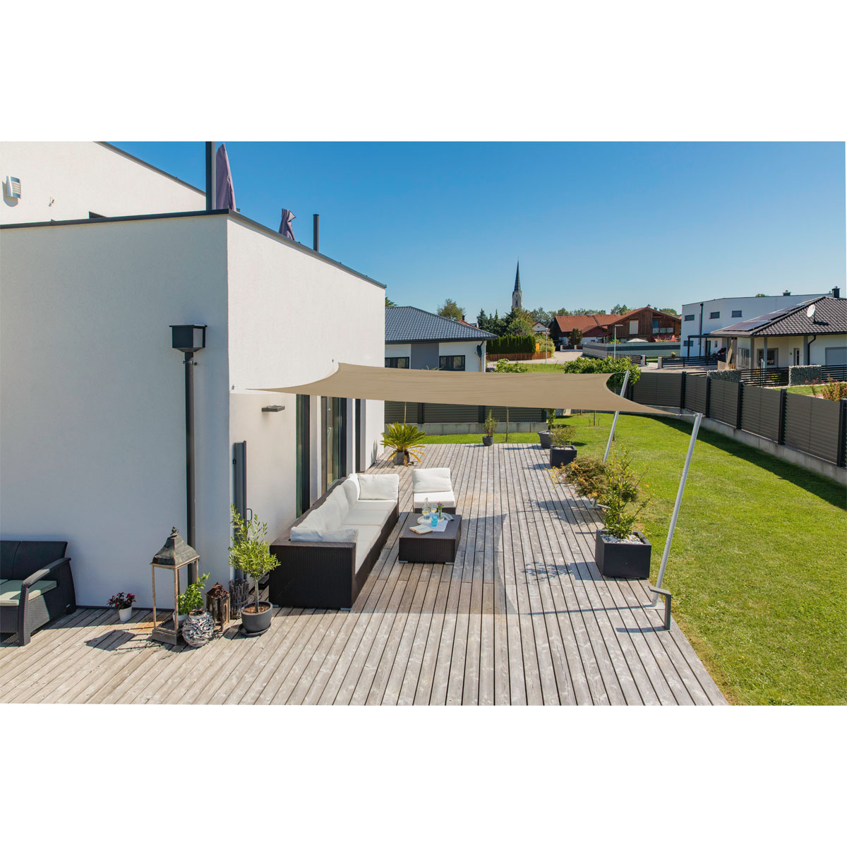 Rechteck-Segel Cannes 3 x 4 m taupe Bild 3