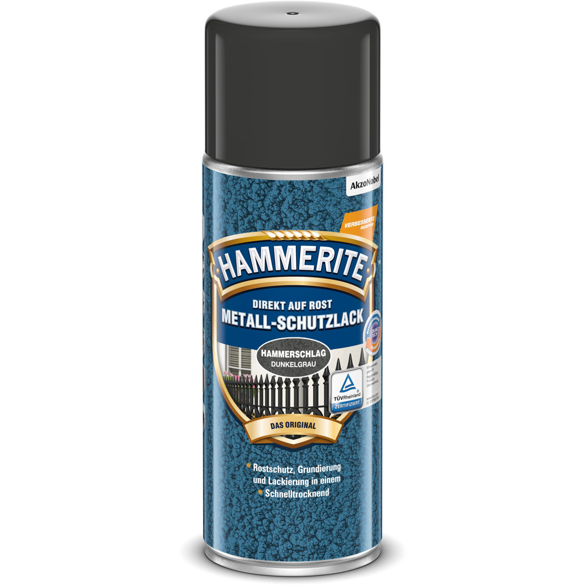 Hammerite Metallschutzlack-Spray hammerschlag-dunkelgrau 400 ml Bild 1