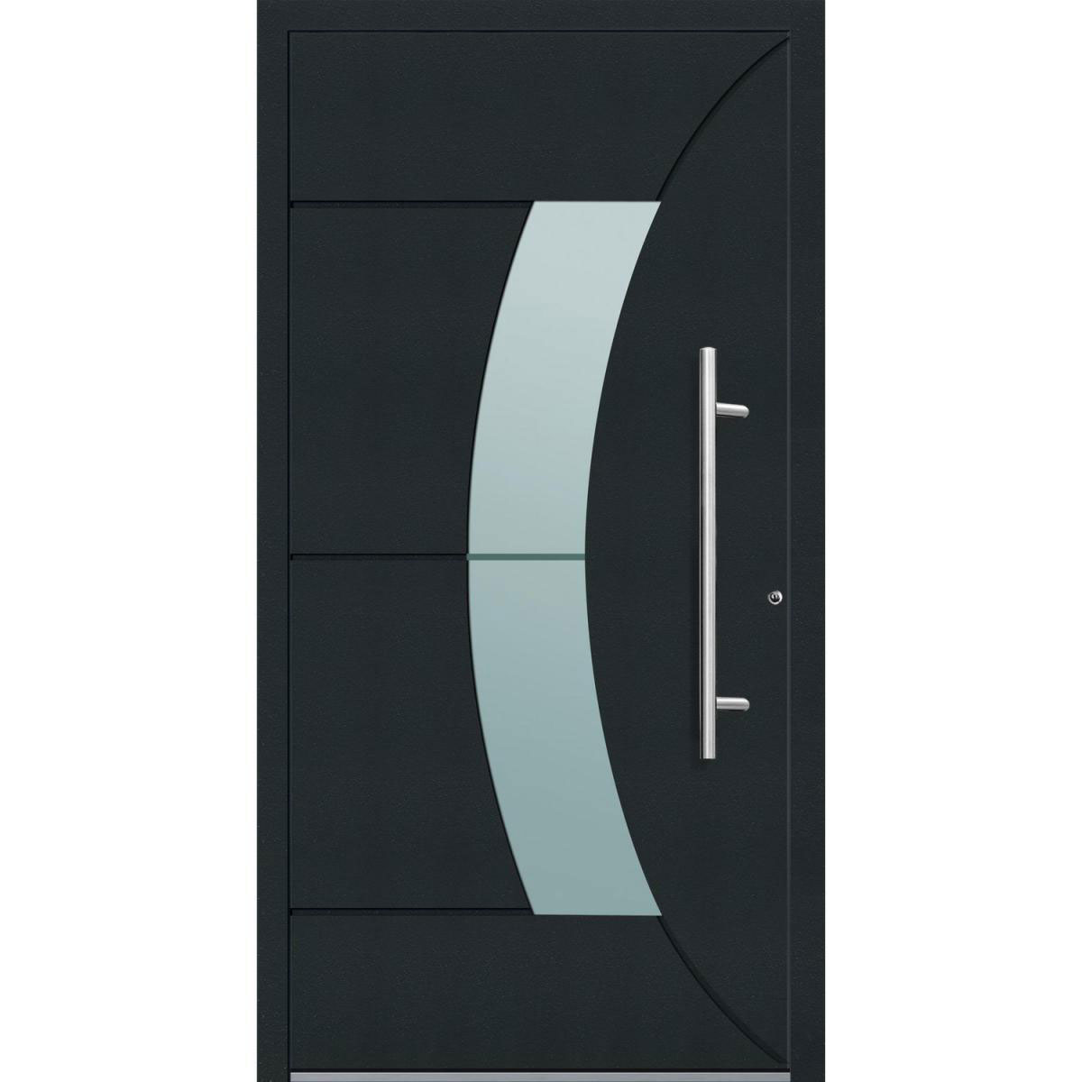 Aluminium Sicherheits-Haustür Verona Exklusiv 75 mm anthrazit 110 x 210 cm Anschlag rechts inkl Griffset Bild 1