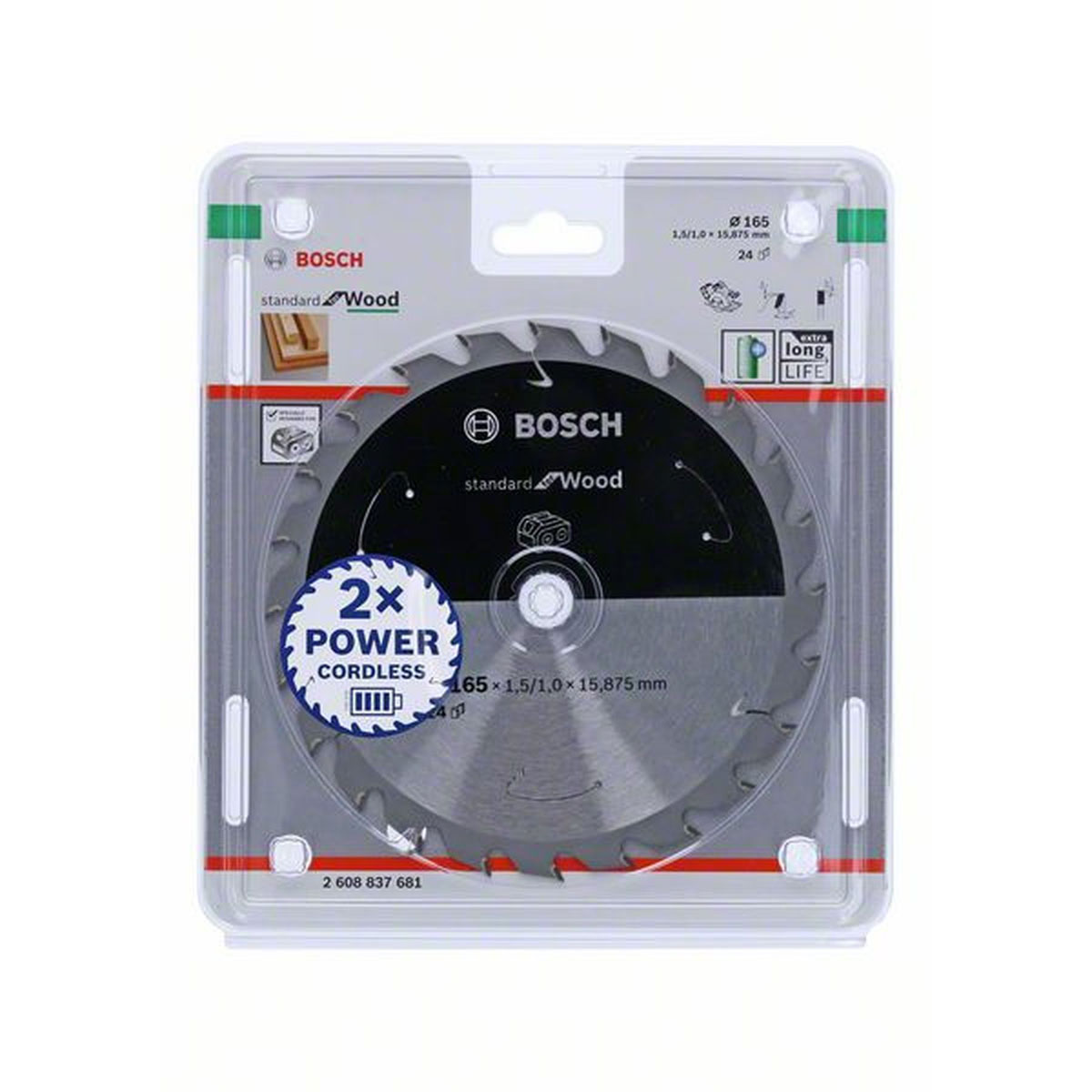 Bosch  Kreissägeblatt Holz 165 mm 24 Zähne Bild 1