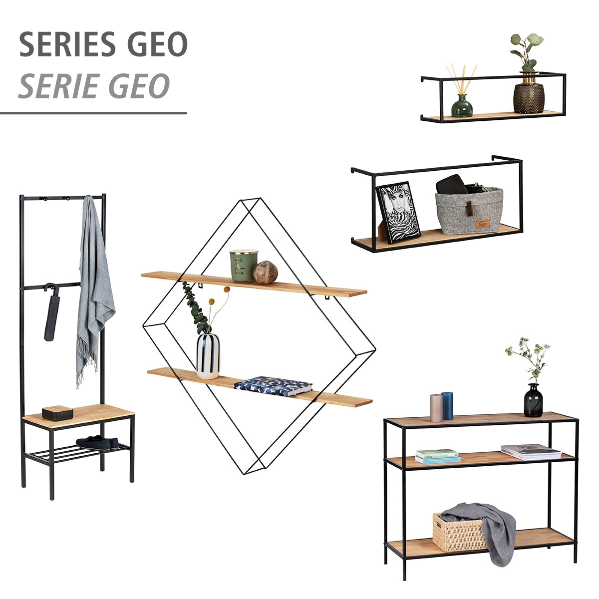 Wenko  Wandregal Geo 2er Set 2 Wandregale in verschiedenen Größen Bild 5