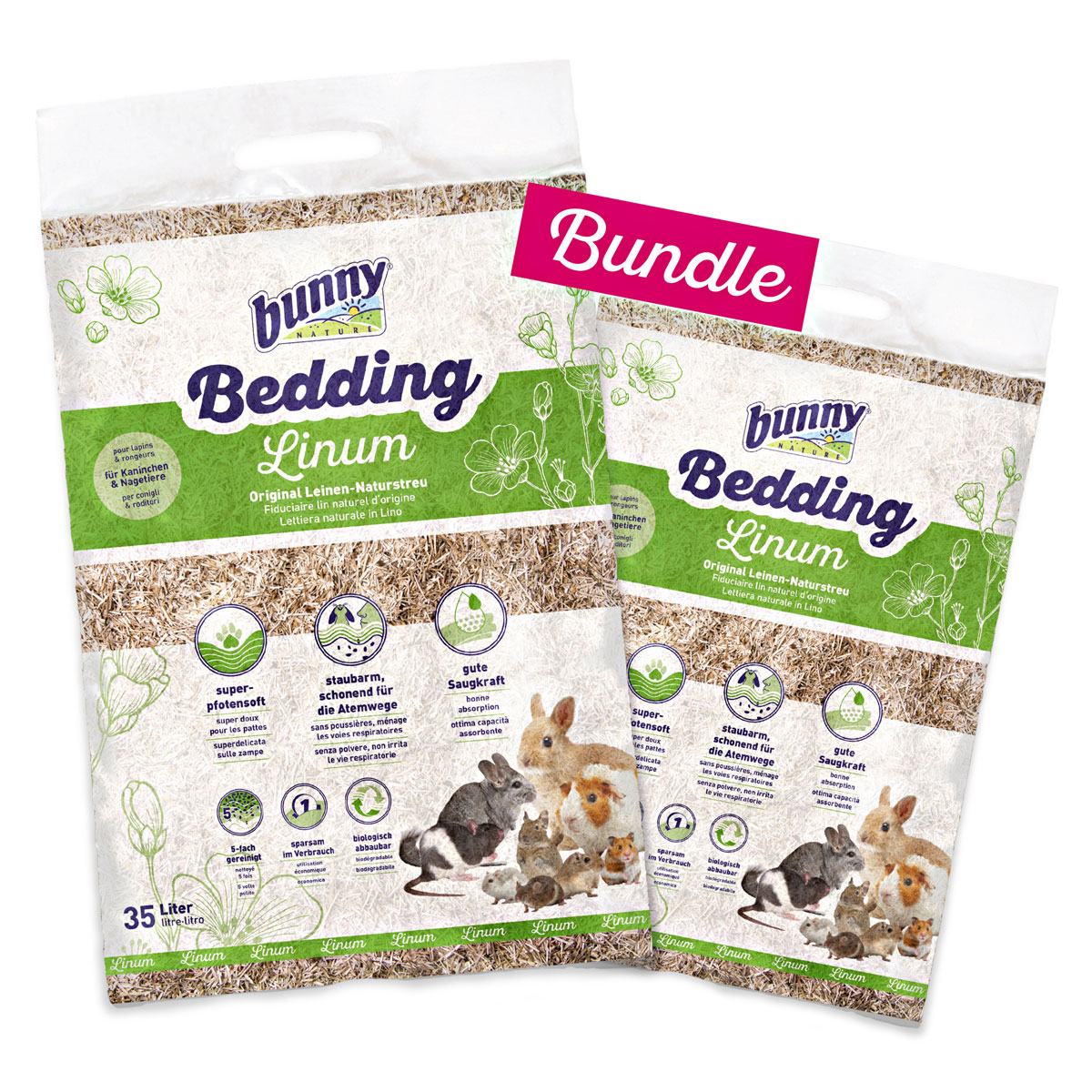 bunny Leinen-Naturstreu Bedding Linum Bundle 35 L+12,5L