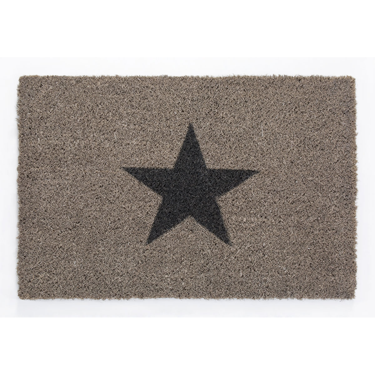 Kokosmatte Stars 40 x 60 cm grau