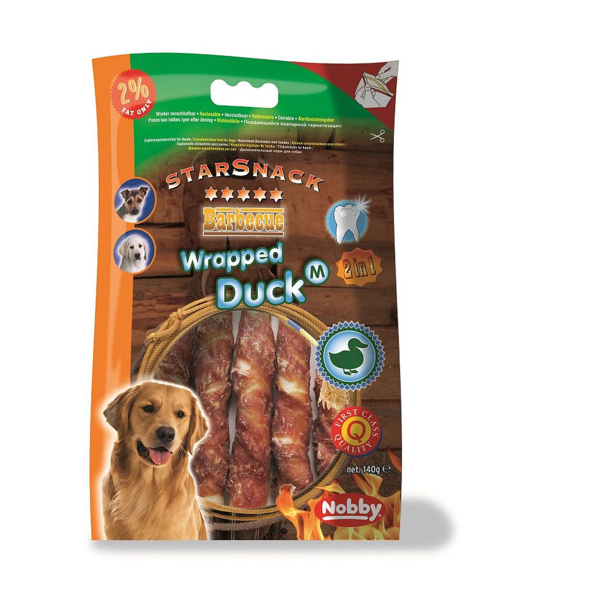 Leckerlie StarSnack Wrapped Duck M 140 g