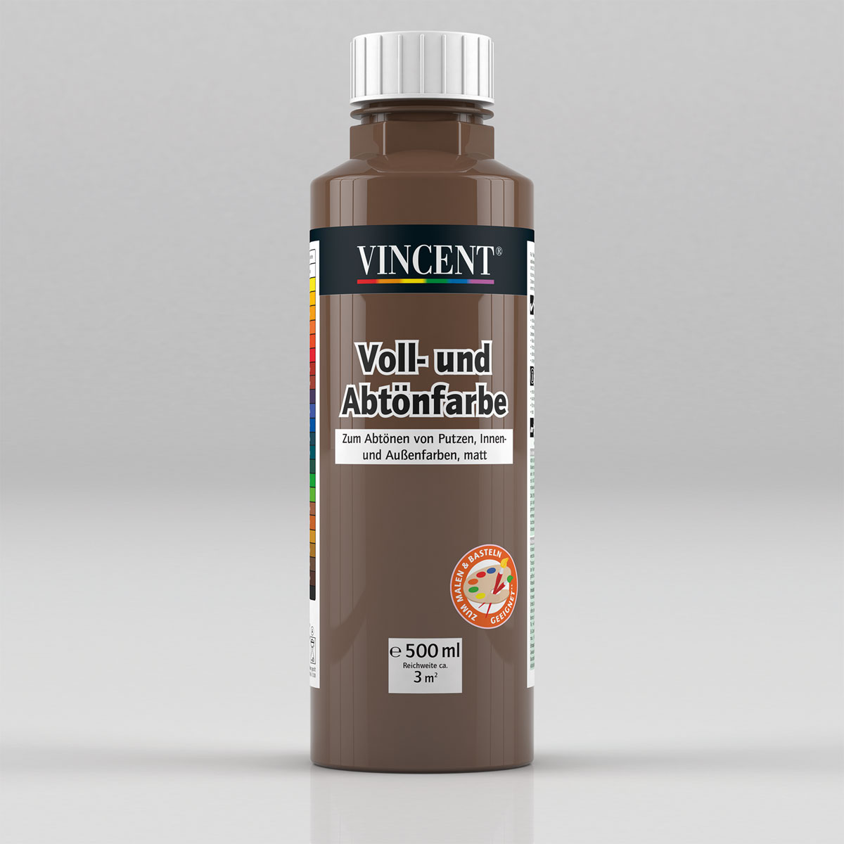 Vincent Voll- und Abtönfarbe oxidbraun 0,5 L Bild 1