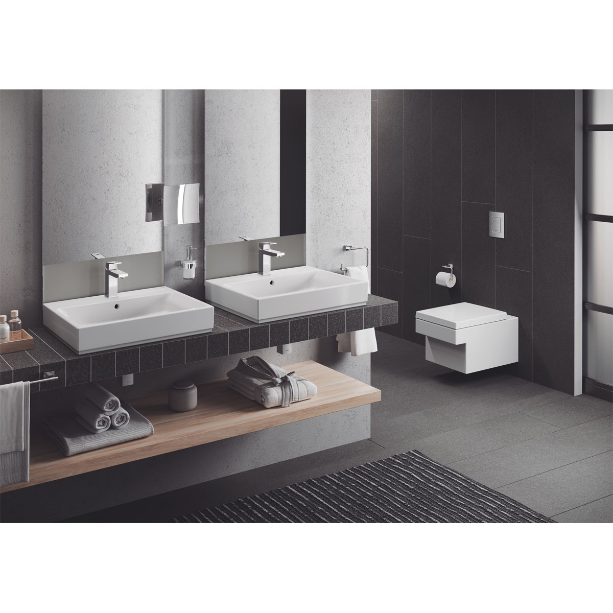 Grohe WC-Papierhalter Essentials Cube silber 13,8 x 9,8 x 6 cm Bild 3