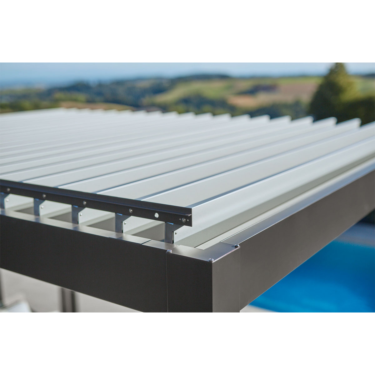 Biohort Pergola Gr. 3 x 3,5 quarzgrau/silber-metallic Bild 6