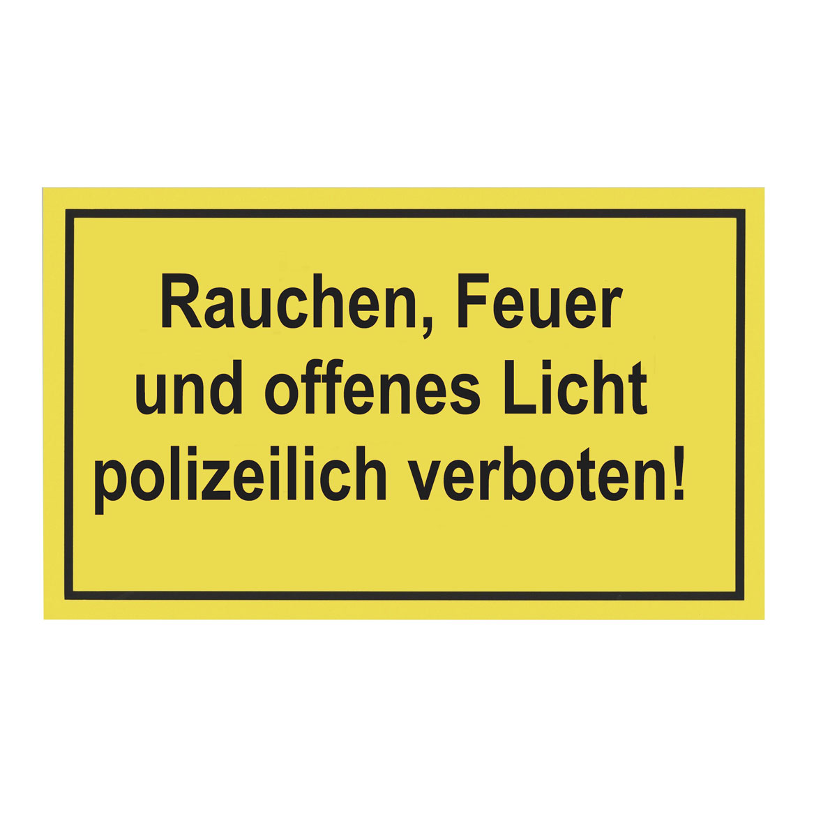 Metafranc Verbotsschild Rauchen Feuer verboten Kunststoff rot