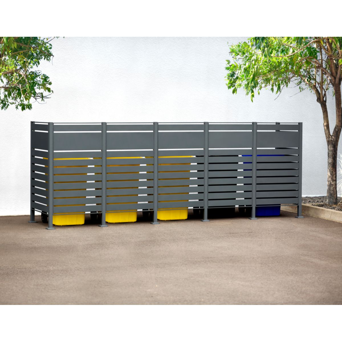 Westmann Mülltonnenverkleidung Planum 5x 240 L 1er Box 90x410x150 cm Bild 2