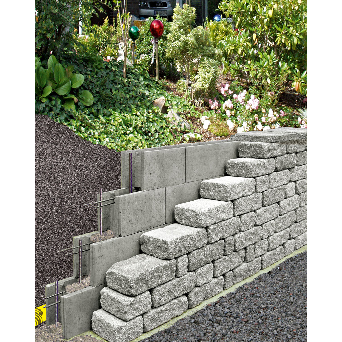 Lusit  Schalungsstein grau 50 x 25 x 11,5 cm Bild 2