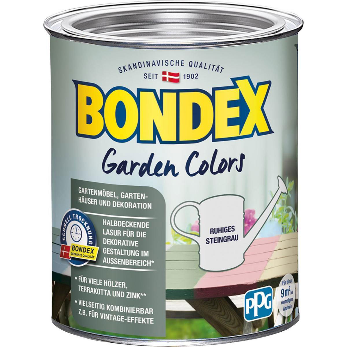 Bondex Garden Colors Ruhiges Steingrau 0,75 L