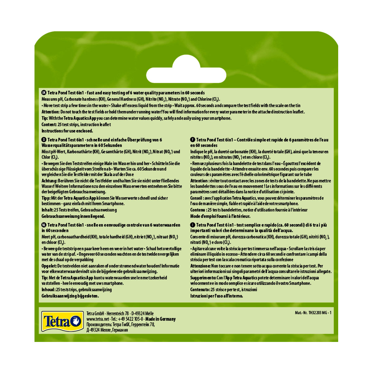 Tetra Pond 6in1 Wassertest 25 Stück Bild 2
